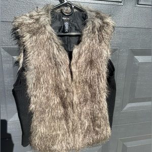 Faux fur vest